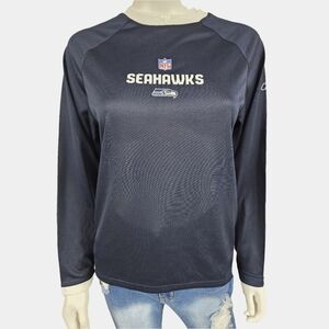 Reebok NFL Seatle Seahawks Long Sleeve Sheer Performance Tee Size M